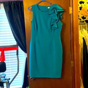 Ruffle Shoulder Detail Cocktail Dress